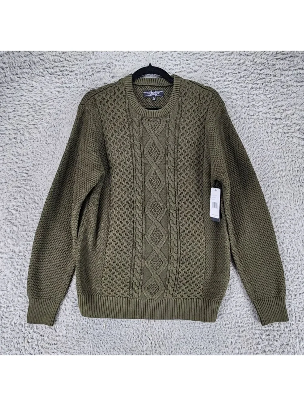 Liverpool Sweater Mens Medium Green Acrylic Blend Long Sleeve Pullover *NWT*